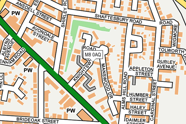 M8 0AQ map - OS OpenMap – Local (Ordnance Survey)