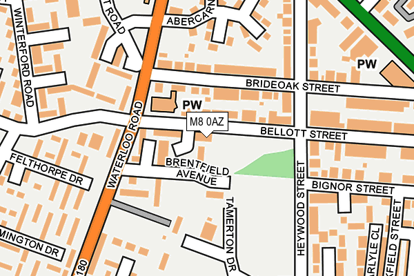 M8 0AZ map - OS OpenMap – Local (Ordnance Survey)