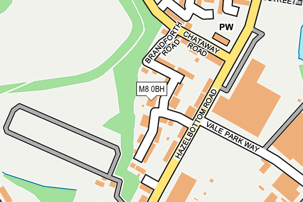 M8 0BH map - OS OpenMap – Local (Ordnance Survey)