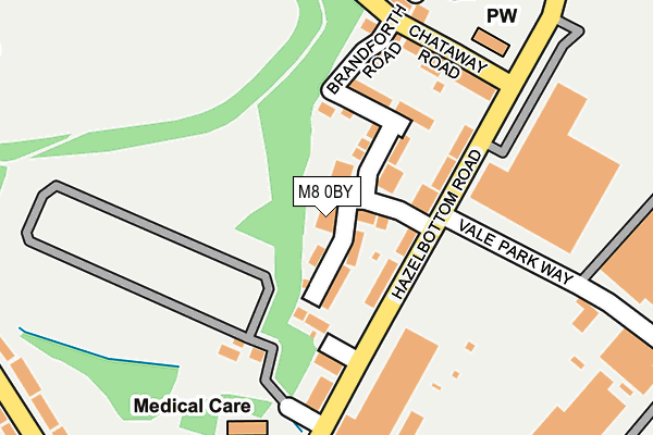 M8 0BY map - OS OpenMap – Local (Ordnance Survey)