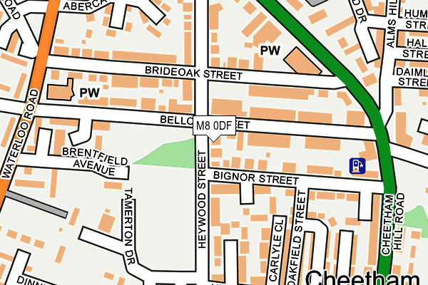 M8 0DF map - OS OpenMap – Local (Ordnance Survey)