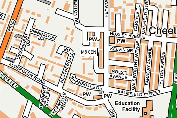 M8 0EN map - OS OpenMap – Local (Ordnance Survey)