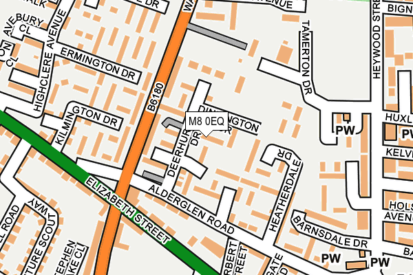 M8 0EQ map - OS OpenMap – Local (Ordnance Survey)