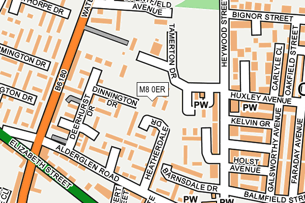 M8 0ER map - OS OpenMap – Local (Ordnance Survey)