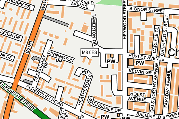 M8 0ES map - OS OpenMap – Local (Ordnance Survey)
