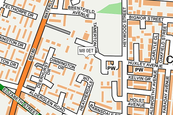M8 0ET map - OS OpenMap – Local (Ordnance Survey)