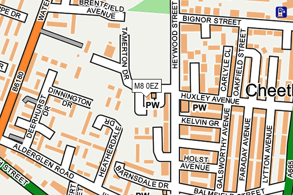 M8 0EZ map - OS OpenMap – Local (Ordnance Survey)