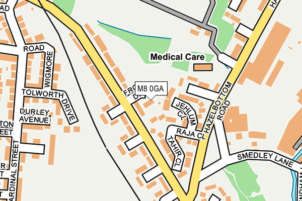 M8 0GA map - OS OpenMap – Local (Ordnance Survey)