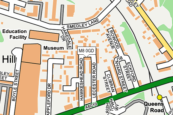 M8 0GD map - OS OpenMap – Local (Ordnance Survey)