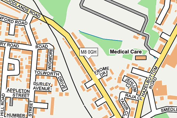 M8 0GH map - OS OpenMap – Local (Ordnance Survey)
