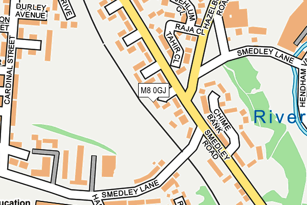 M8 0GJ map - OS OpenMap – Local (Ordnance Survey)