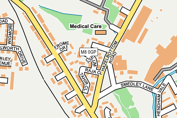 M8 0GP map - OS OpenMap – Local (Ordnance Survey)