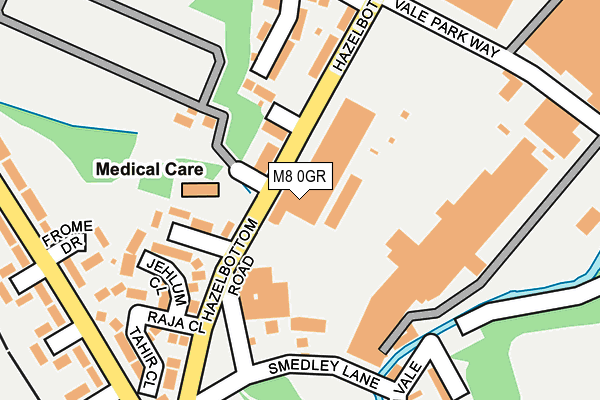 M8 0GR map - OS OpenMap – Local (Ordnance Survey)