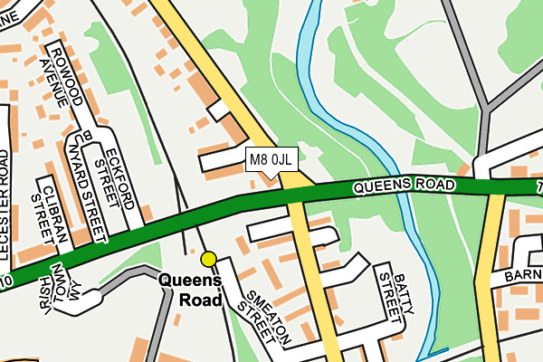 M8 0JL map - OS OpenMap – Local (Ordnance Survey)