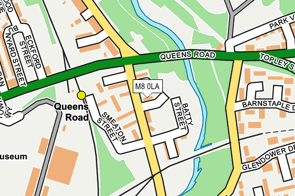 M8 0LA map - OS OpenMap – Local (Ordnance Survey)