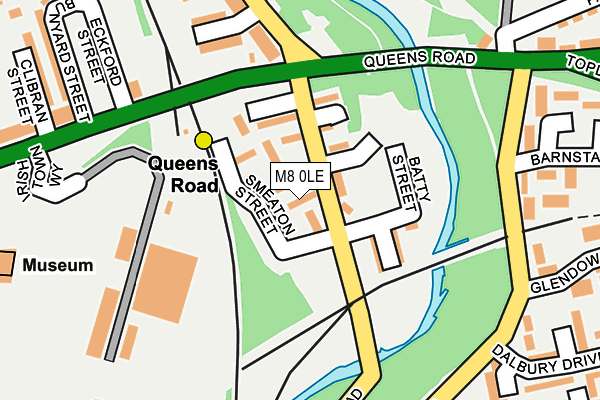 M8 0LE map - OS OpenMap – Local (Ordnance Survey)