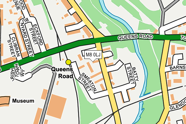 M8 0LJ map - OS OpenMap – Local (Ordnance Survey)