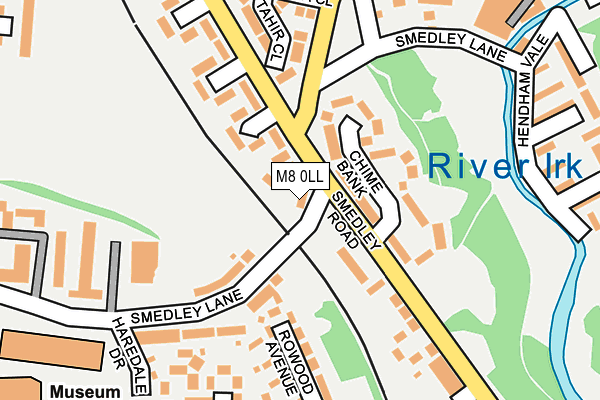 M8 0LL map - OS OpenMap – Local (Ordnance Survey)