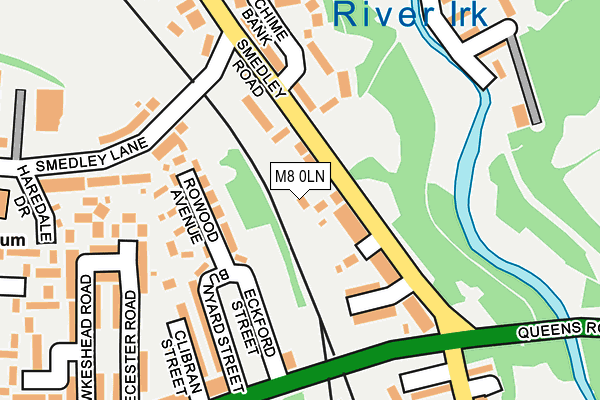 M8 0LN map - OS OpenMap – Local (Ordnance Survey)