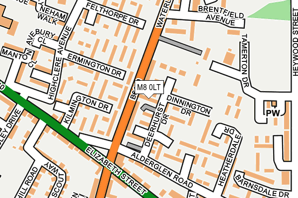 M8 0LT map - OS OpenMap – Local (Ordnance Survey)