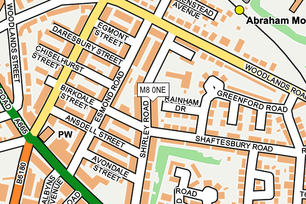 M8 0NE map - OS OpenMap – Local (Ordnance Survey)
