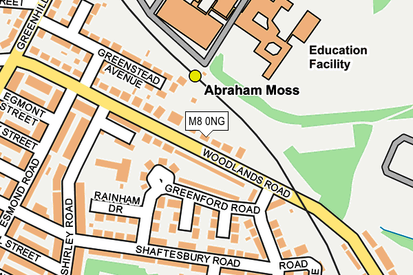 M8 0NG map - OS OpenMap – Local (Ordnance Survey)