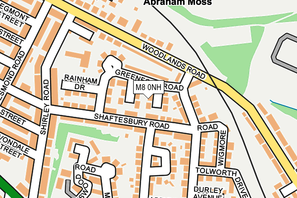 M8 0NH map - OS OpenMap – Local (Ordnance Survey)