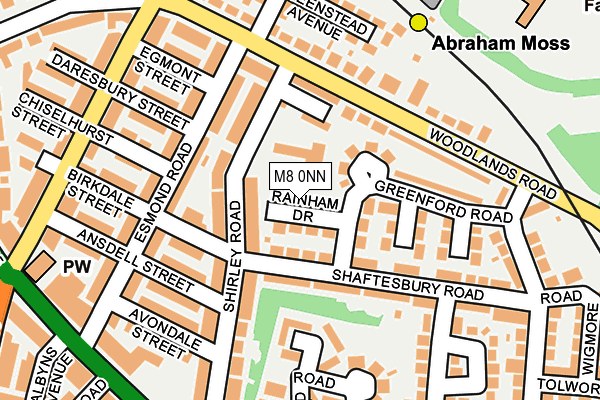 M8 0NN map - OS OpenMap – Local (Ordnance Survey)