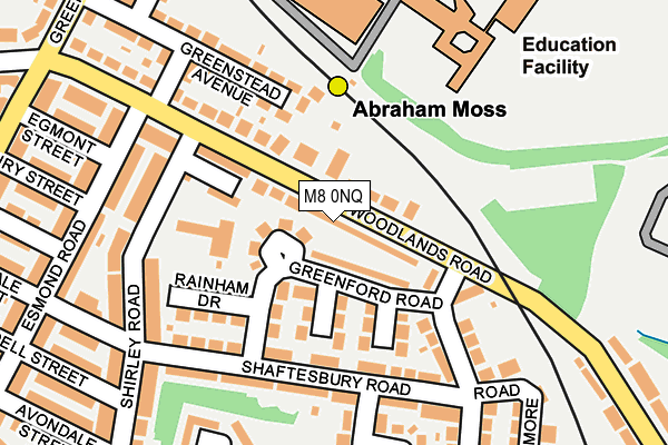 M8 0NQ map - OS OpenMap – Local (Ordnance Survey)