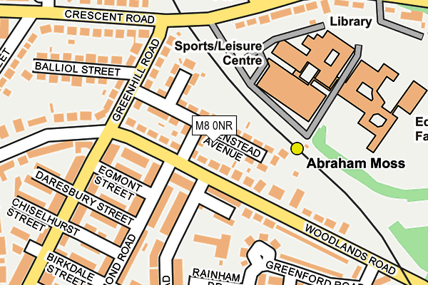 M8 0NR map - OS OpenMap – Local (Ordnance Survey)