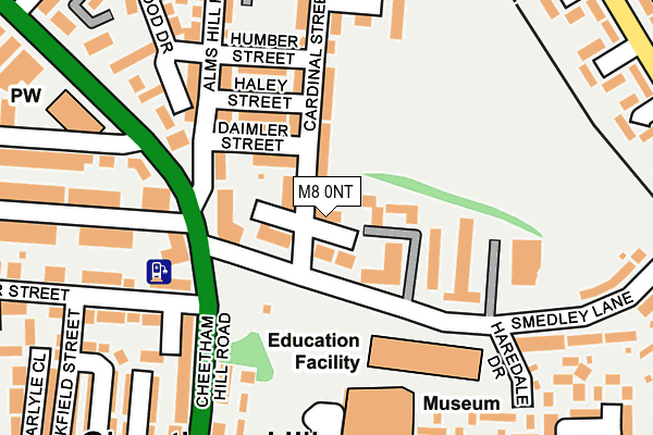 M8 0NT map - OS OpenMap – Local (Ordnance Survey)