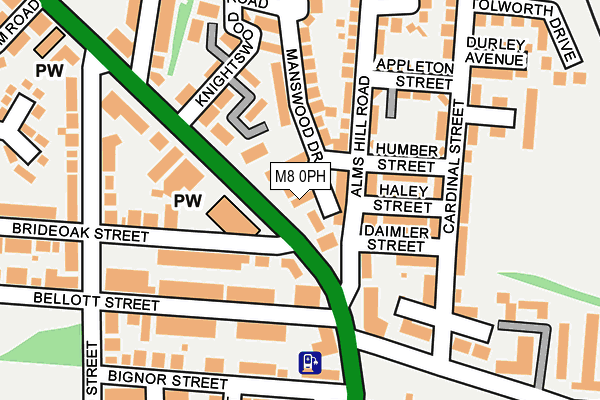 M8 0PH map - OS OpenMap – Local (Ordnance Survey)