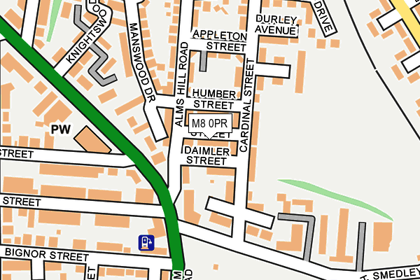 M8 0PR map - OS OpenMap – Local (Ordnance Survey)