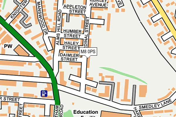 M8 0PS map - OS OpenMap – Local (Ordnance Survey)