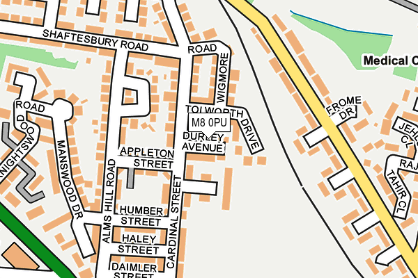 M8 0PU map - OS OpenMap – Local (Ordnance Survey)