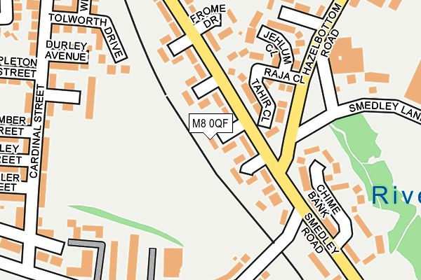 M8 0QF map - OS OpenMap – Local (Ordnance Survey)
