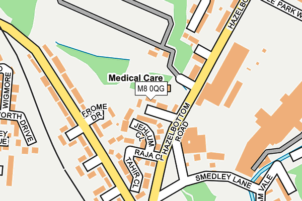 M8 0QG map - OS OpenMap – Local (Ordnance Survey)