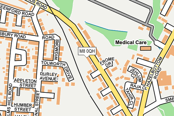 M8 0QH map - OS OpenMap – Local (Ordnance Survey)