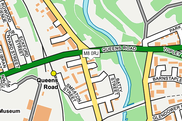 M8 0RJ map - OS OpenMap – Local (Ordnance Survey)