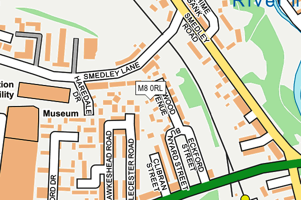 M8 0RL map - OS OpenMap – Local (Ordnance Survey)