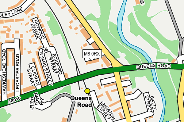 M8 0RX map - OS OpenMap – Local (Ordnance Survey)