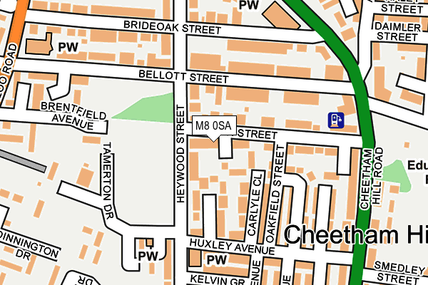 M8 0SA map - OS OpenMap – Local (Ordnance Survey)