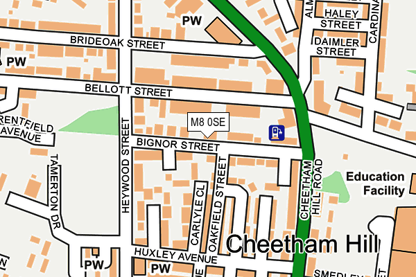 M8 0SE map - OS OpenMap – Local (Ordnance Survey)