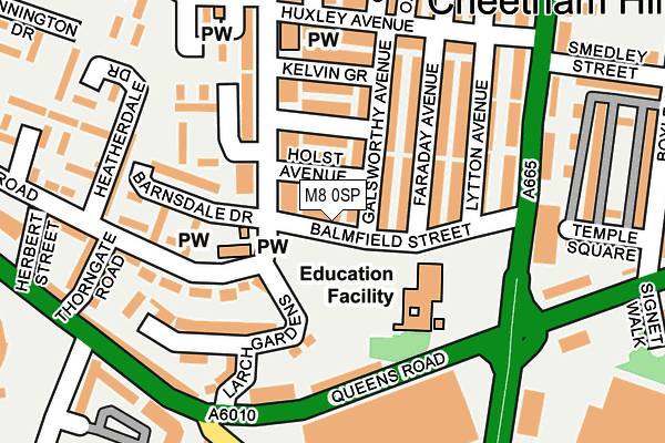 M8 0SP map - OS OpenMap – Local (Ordnance Survey)