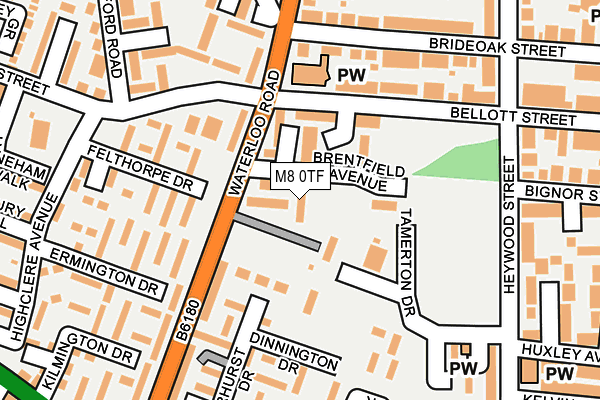 M8 0TF map - OS OpenMap – Local (Ordnance Survey)