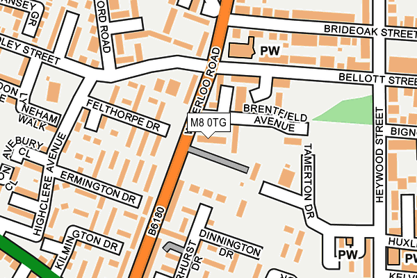 M8 0TG map - OS OpenMap – Local (Ordnance Survey)