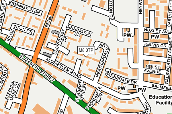M8 0TP map - OS OpenMap – Local (Ordnance Survey)