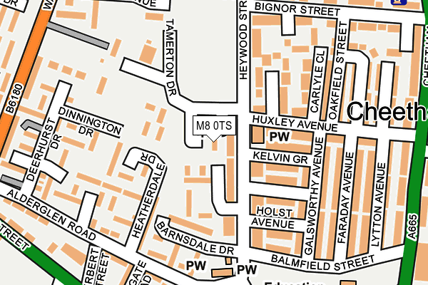 M8 0TS map - OS OpenMap – Local (Ordnance Survey)