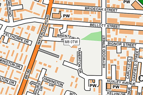 M8 0TW map - OS OpenMap – Local (Ordnance Survey)