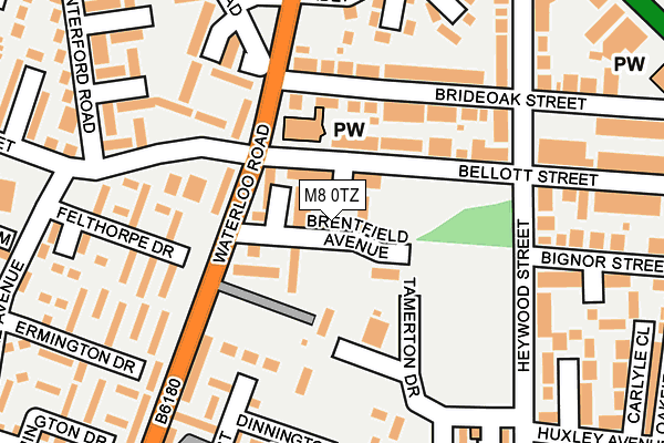 M8 0TZ map - OS OpenMap – Local (Ordnance Survey)